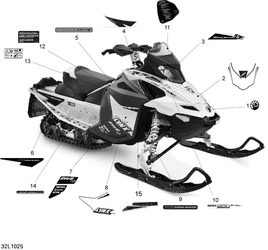 Snow mobile Lynx  -  - Decals