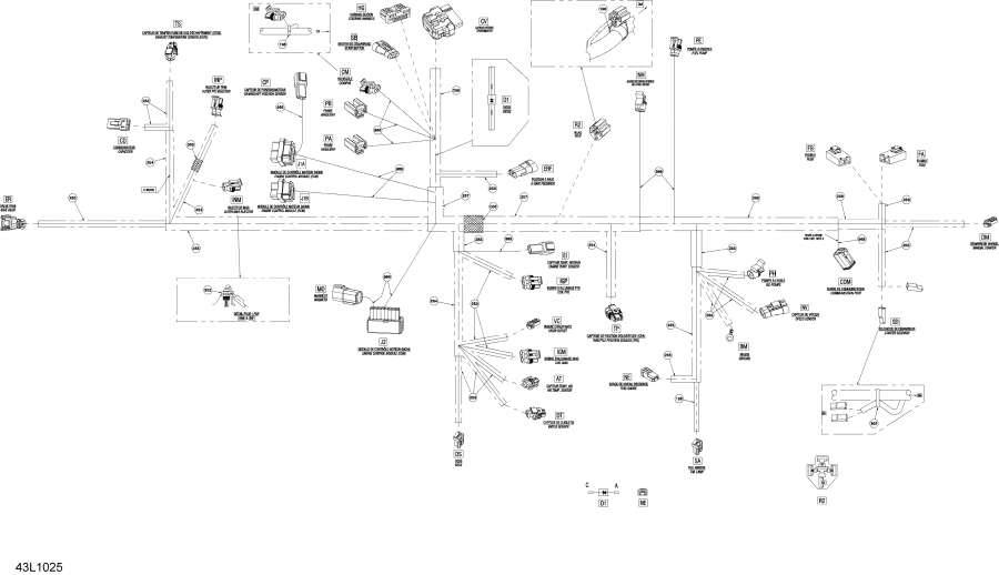 Snowmobiles lynx  - ��������� - ���� �������� 600hoetec / Electrical Harness 600hoetec