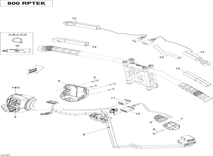 Snowmobile lynx  - Steering Wiring Harness /   Wi  