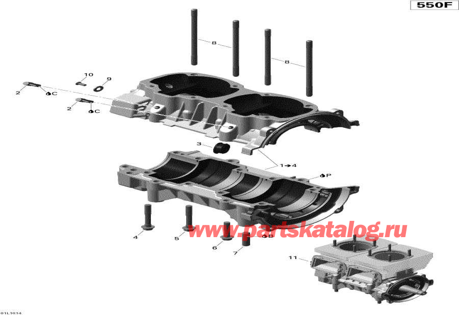 Snowmobiles Lynx  - Crankcase