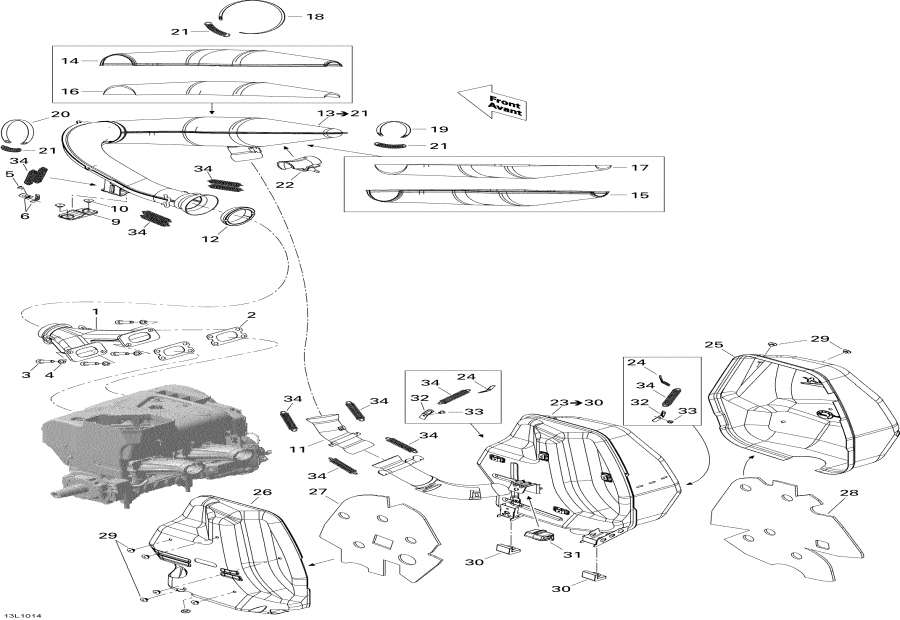 Snowmobile   - Exhaust System -  