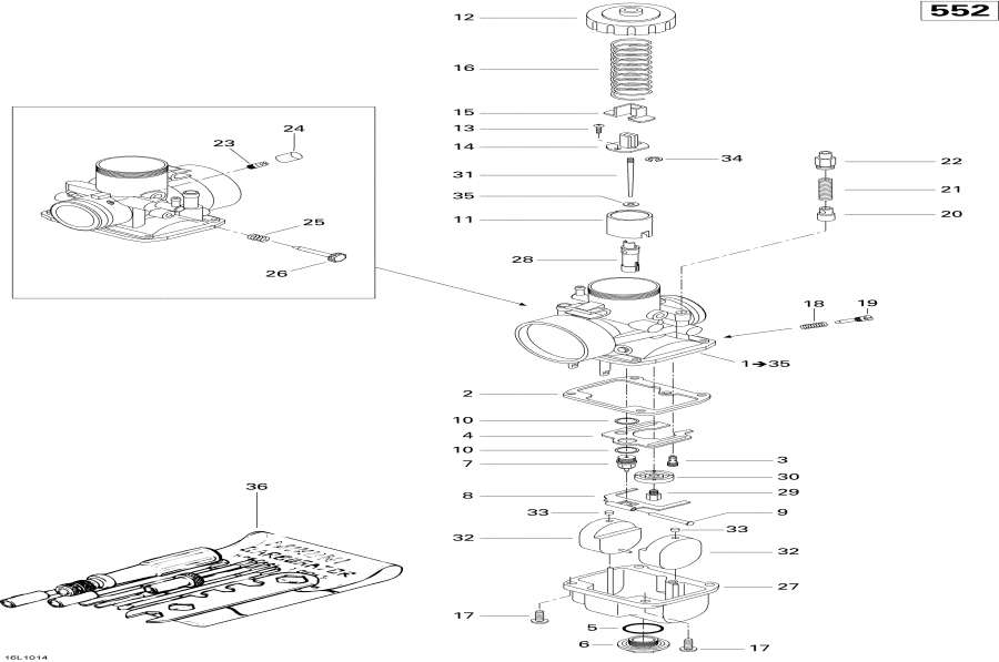 Snow mobile Lynx  -  - Carburetor