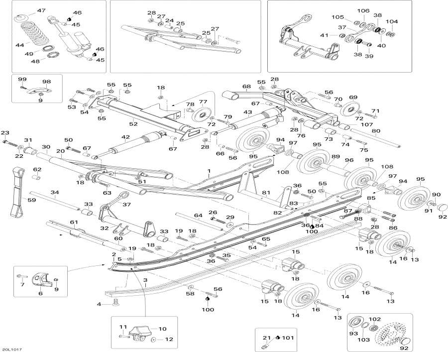 Snowmobile lynx  - Rear Suspension