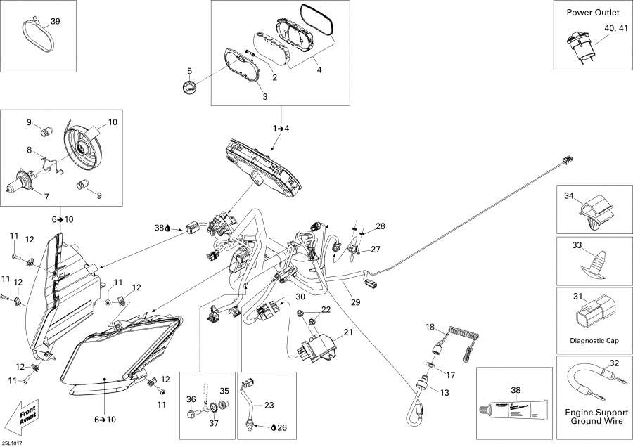 Snowmobile lynx  -  System / Electrical System