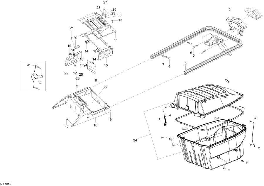 Snow mobile lynx  - Rack