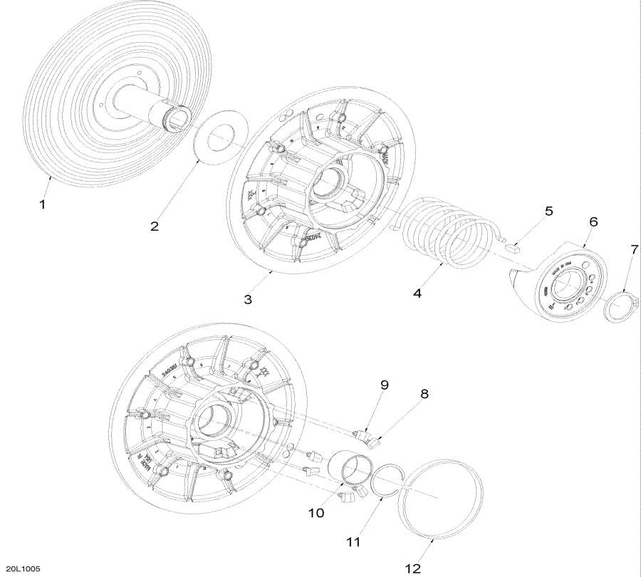 Snowmobile lynx  - Driven Pulley -  