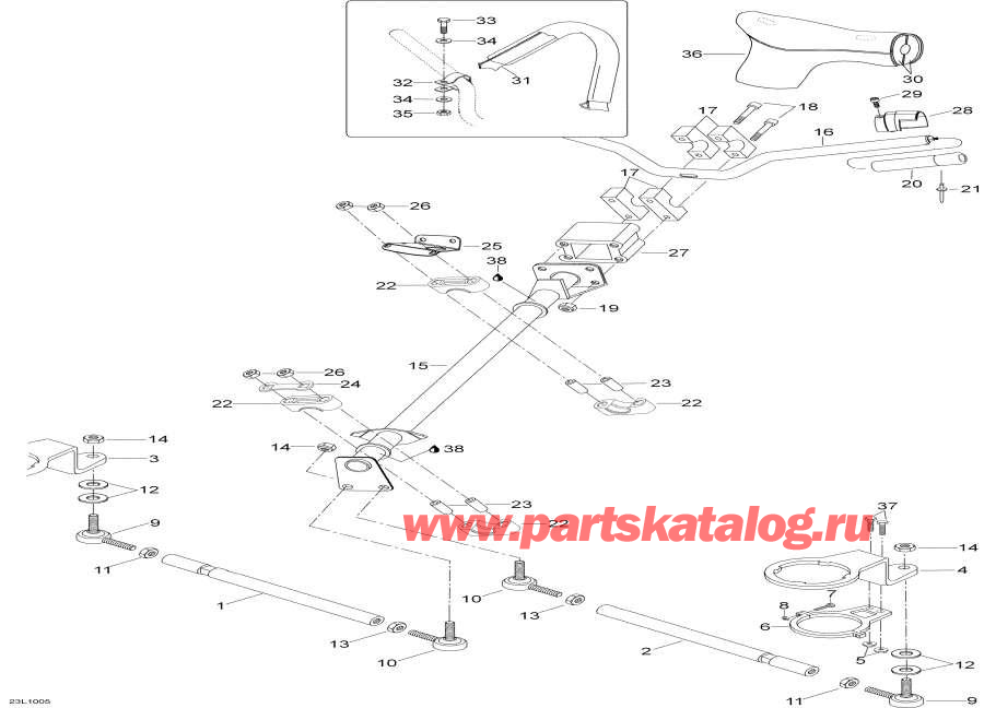 Snowmobiles Lynx  - Steering System / ������� ������� System