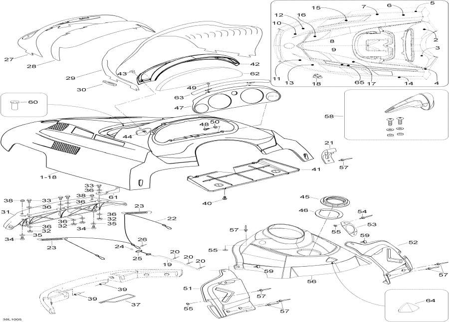 Snow mobile Lynx  - Hood - Hood