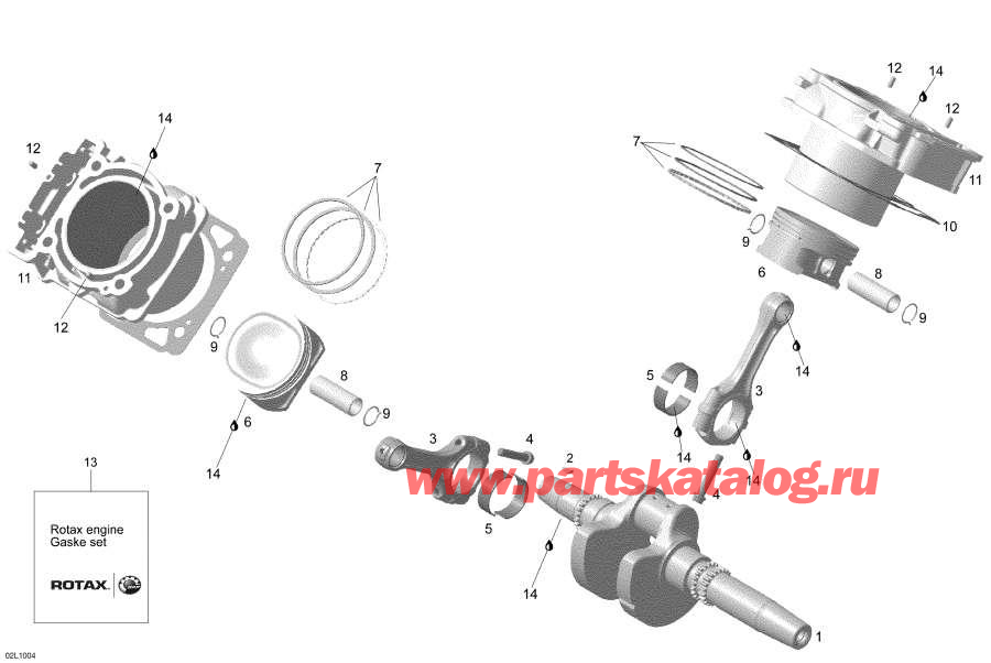 Snow mobile Lynx  -    / Cylinder And Crankshaft