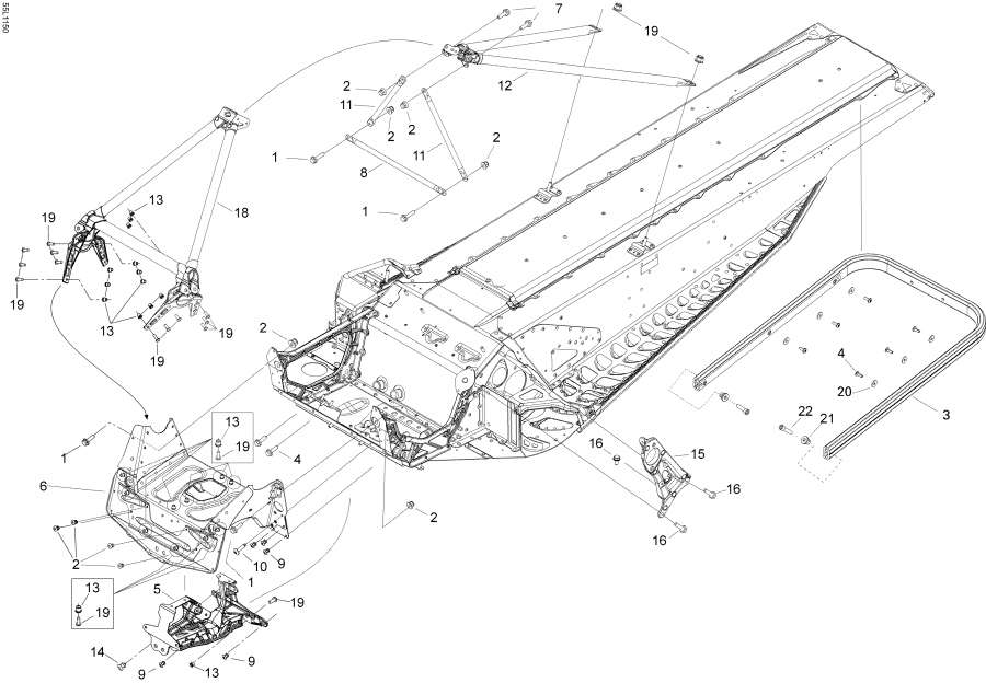 Snow mobile Lynx  - Frame And Components /   Components