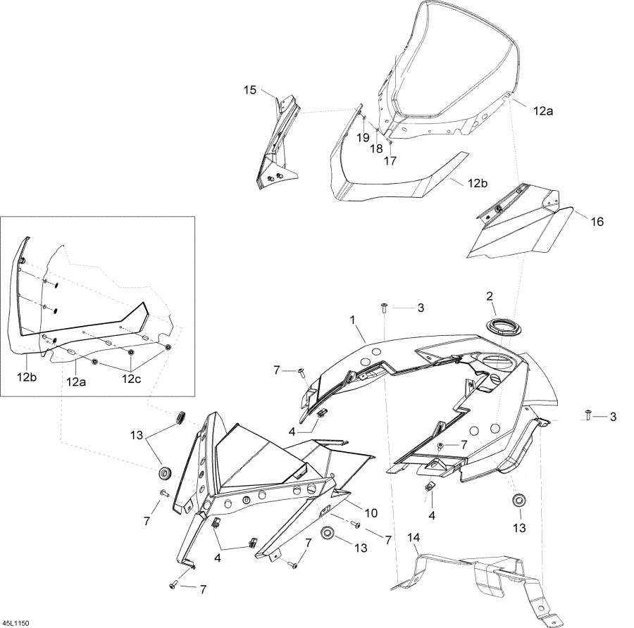 Snow mobile lynx  - Windshield And Console