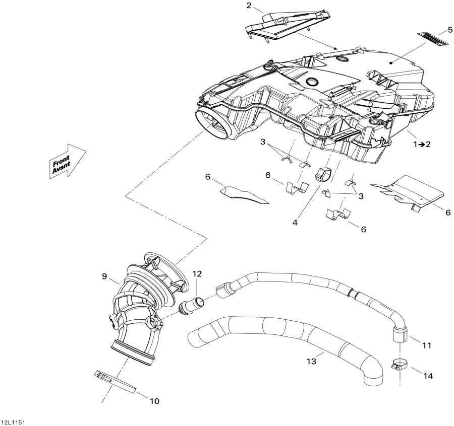 Snow mobile Lynx  - Air   System / Air Intake System