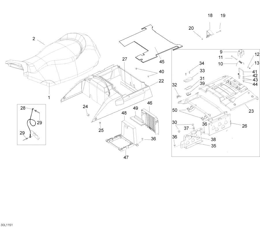 Snowmobiles lynx  - Seat / 