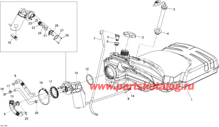 Snowmobile lynx  - Fuel System /  