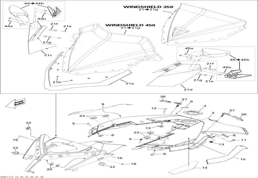 Snowmobile lynx  - Windshield And Console /    Console