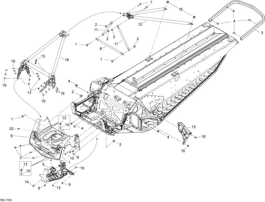 Snowmobile lynx  - Frame And Components -   Components