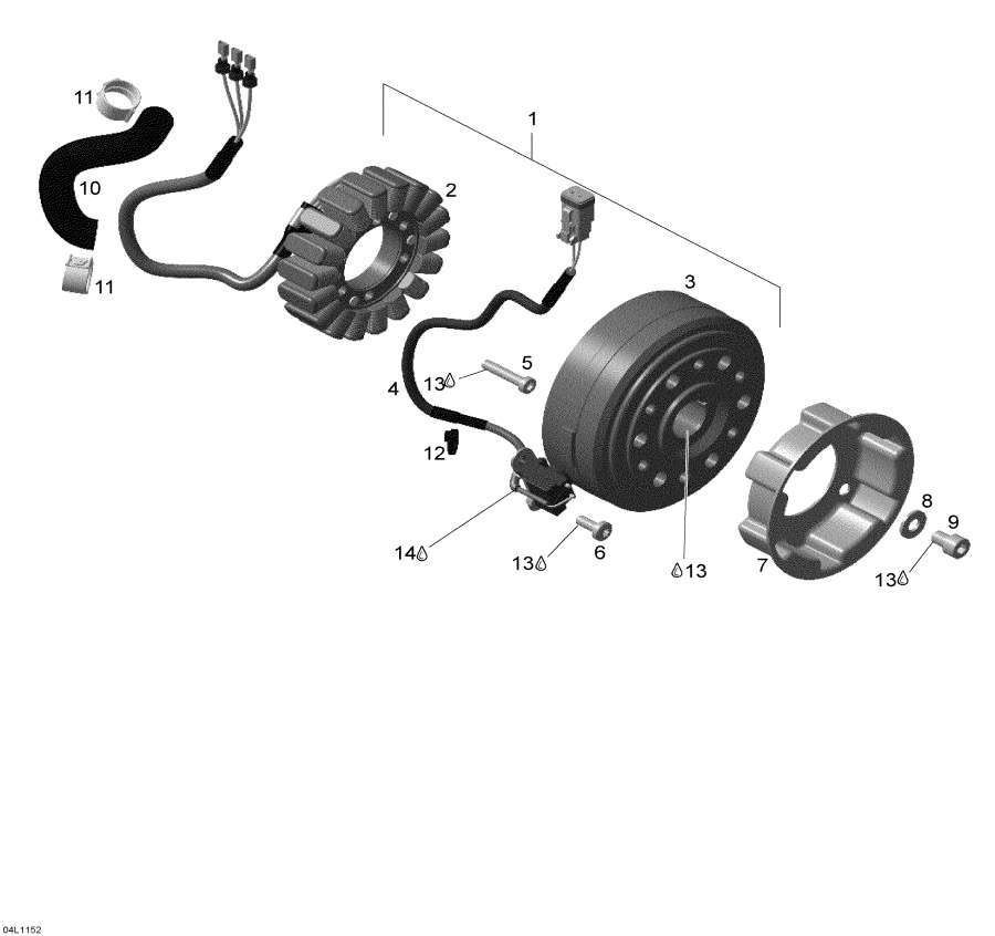 Snow mobile lynx  - Magneto