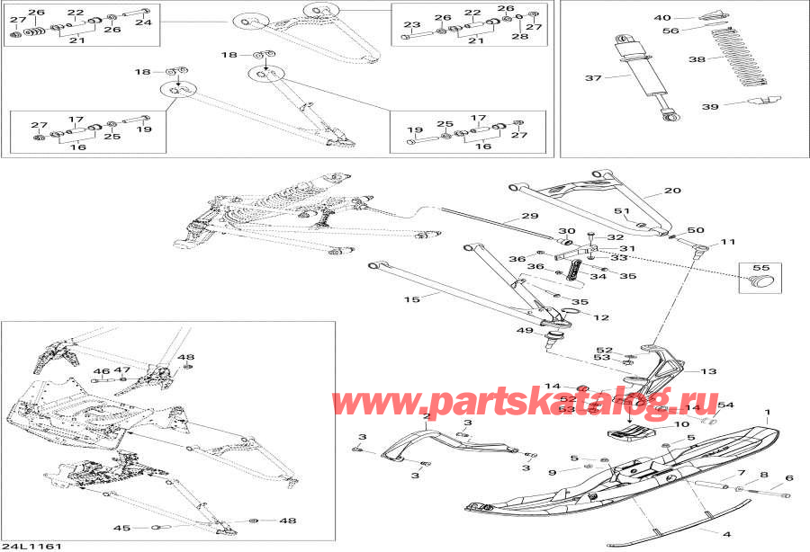 Snowmobile lynx  -     - Front Suspension And Ski