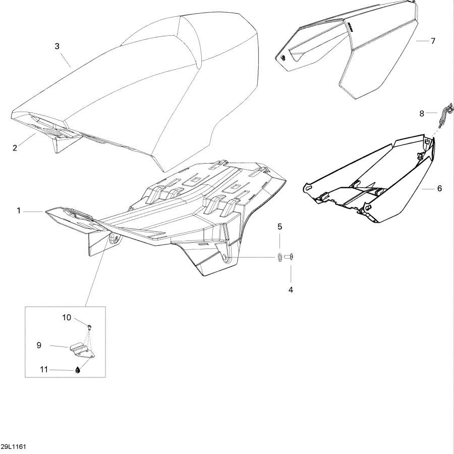 Snow mobile Lynx  -  - Seat