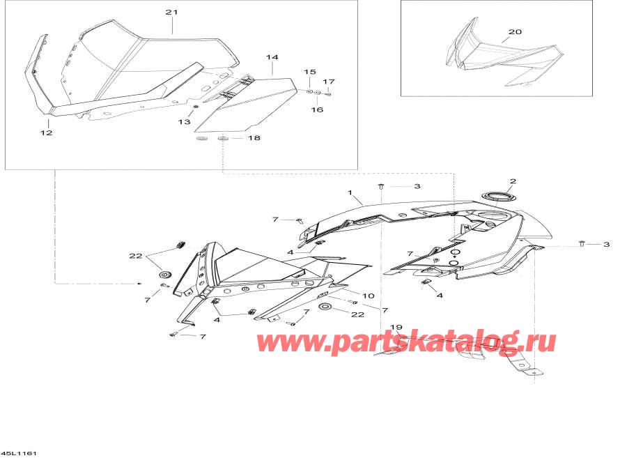 Snowmobiles lynx  - Windshield And Console /    Console