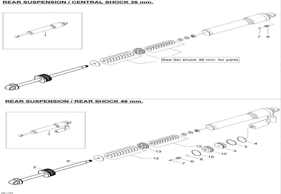 Snowmobiles Lynx  - Take Apart Shock Rear / Take Apart Shock Rear