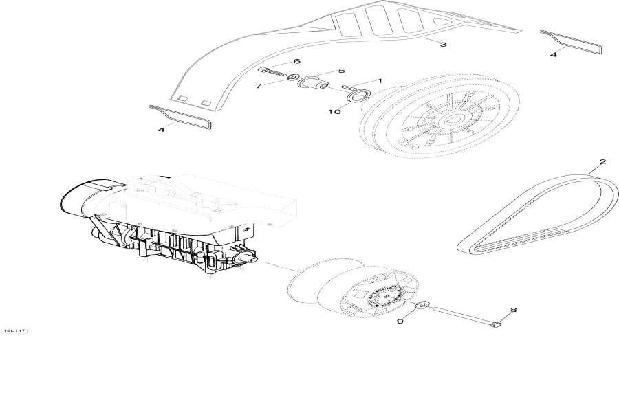 Snowmobiles lynx  - Pulley System /  System