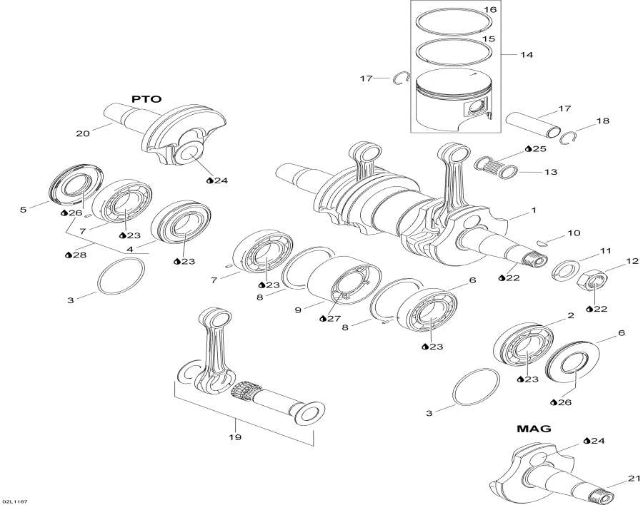 Snowmobiles Lynx  - Crankshaft