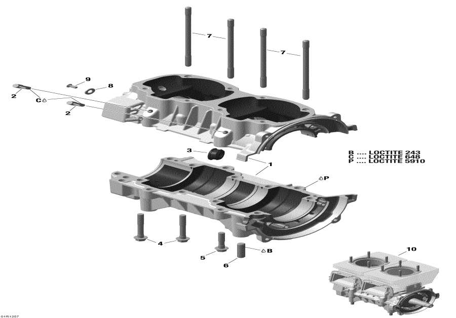  Lynx  - Crankcase -  