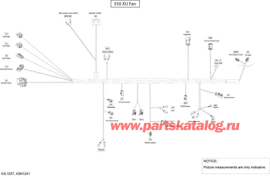 Snowmobile lynx  - Electrical Harness