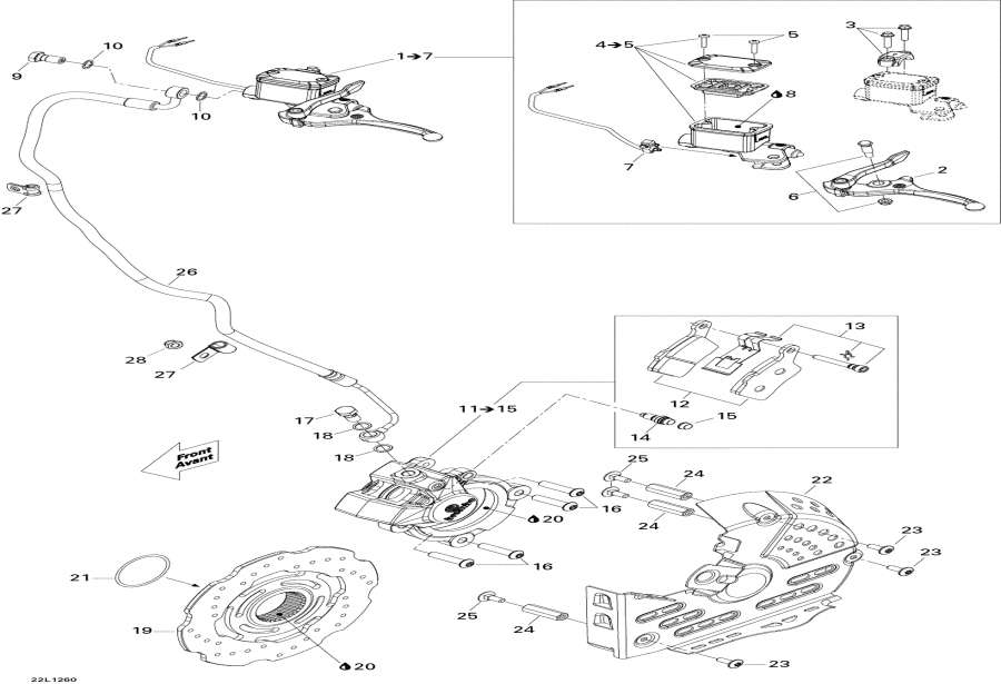 Snowmobile lynx  - Hydraulic Brakes