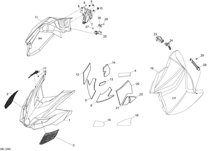 Snowmobiles lynx  - Hood,Hood