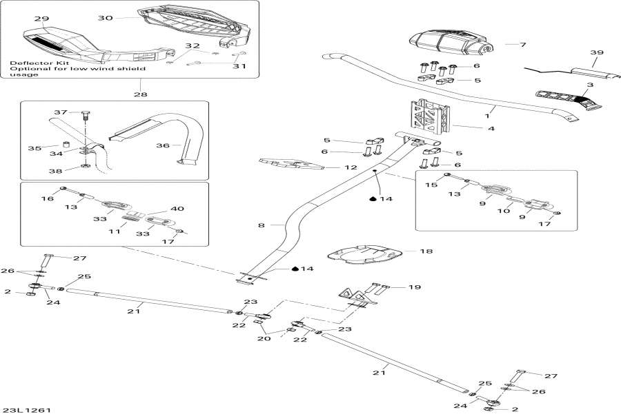 Snowmobiles lynx  - Steering System