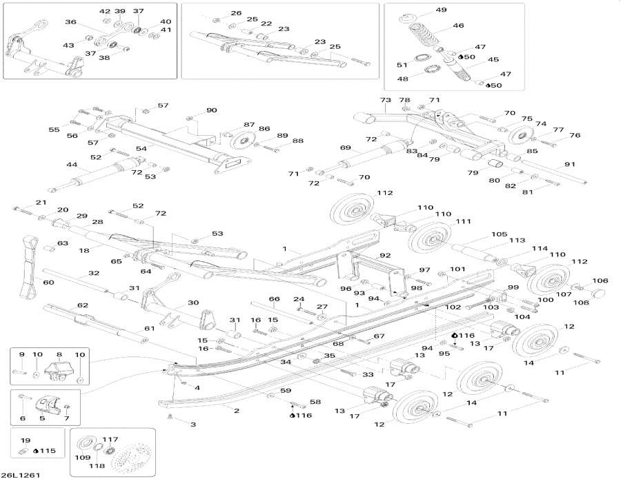 Snowmobiles Lynx  - ������ �������� - Rear Suspension