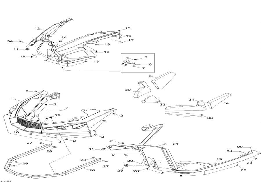 Snowmobiles Lynx  - Bottom Pan