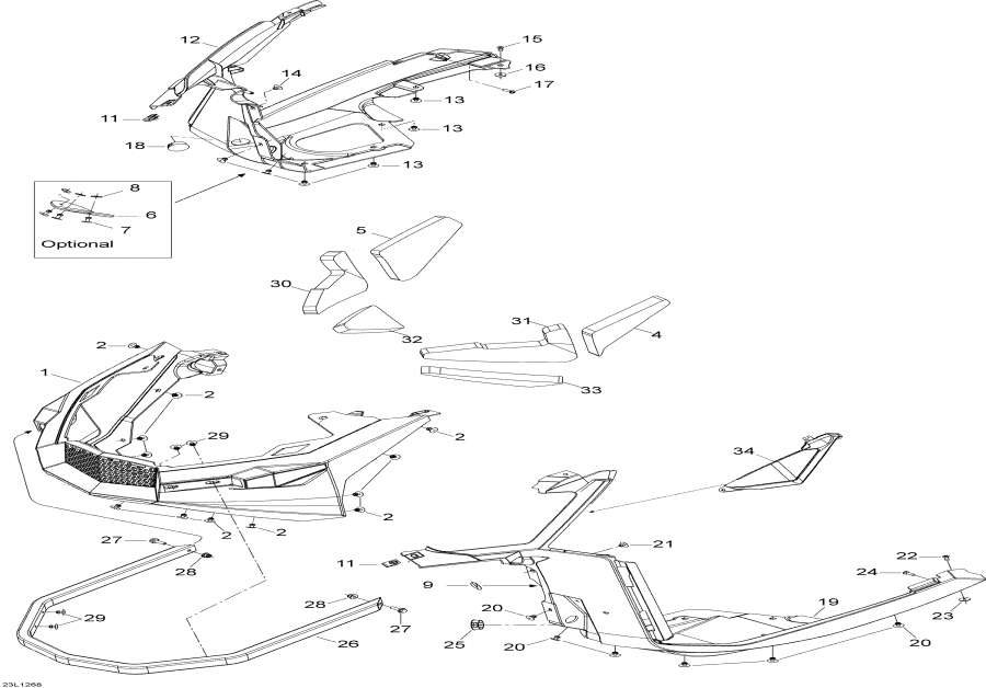 Snow mobile Lynx  -   - Bottom Pan