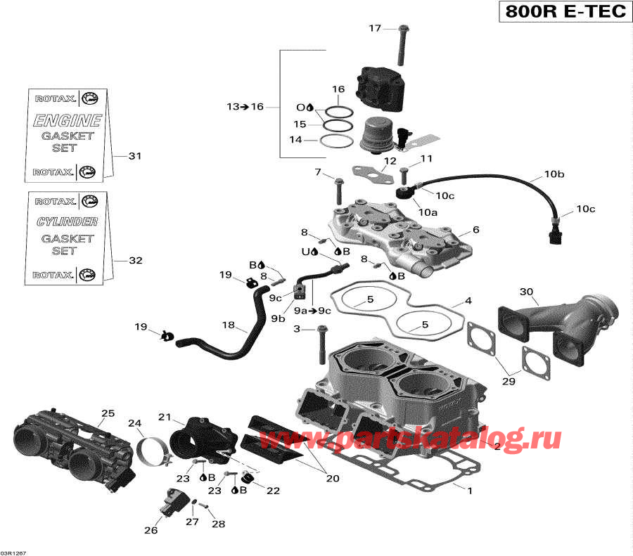 Snowmobiles lynx  -   Injection System - Cylinder And Injection System