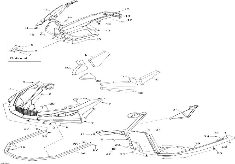 Snow mobile Lynx  -   / Bottom Pan