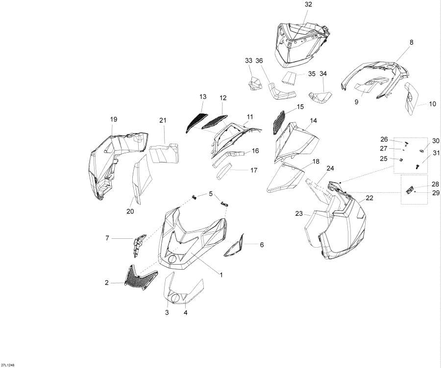 Snowmobile Lynx  - Hood / Hood