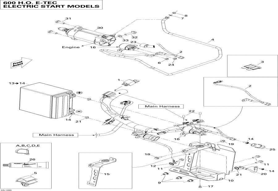 Snow mobile   - Battery   - Battery And Starter