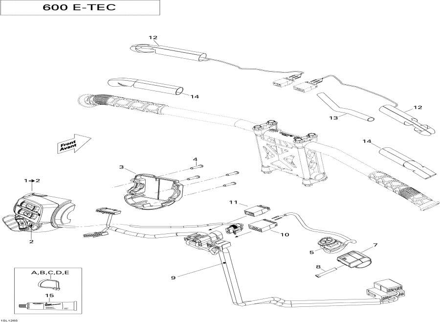 Snowmobiles lynx  - Steering Wiring Harness -   Wi  