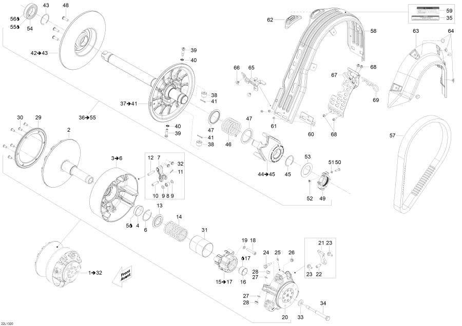 Snowmobiles �����  - ���� System / Pulley System