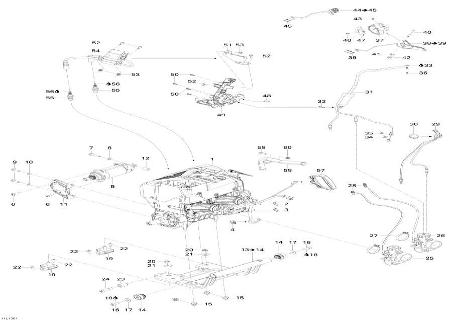 Snow mobile   - Engine And Engine Support -    Sport