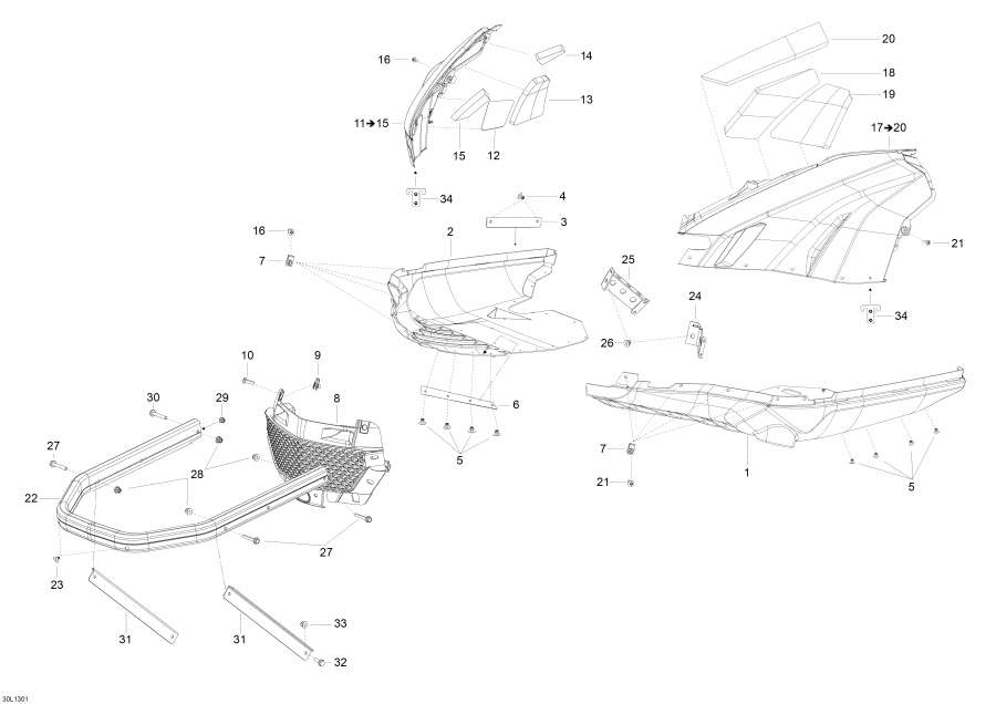 Snowmobile   - Bottom Pan