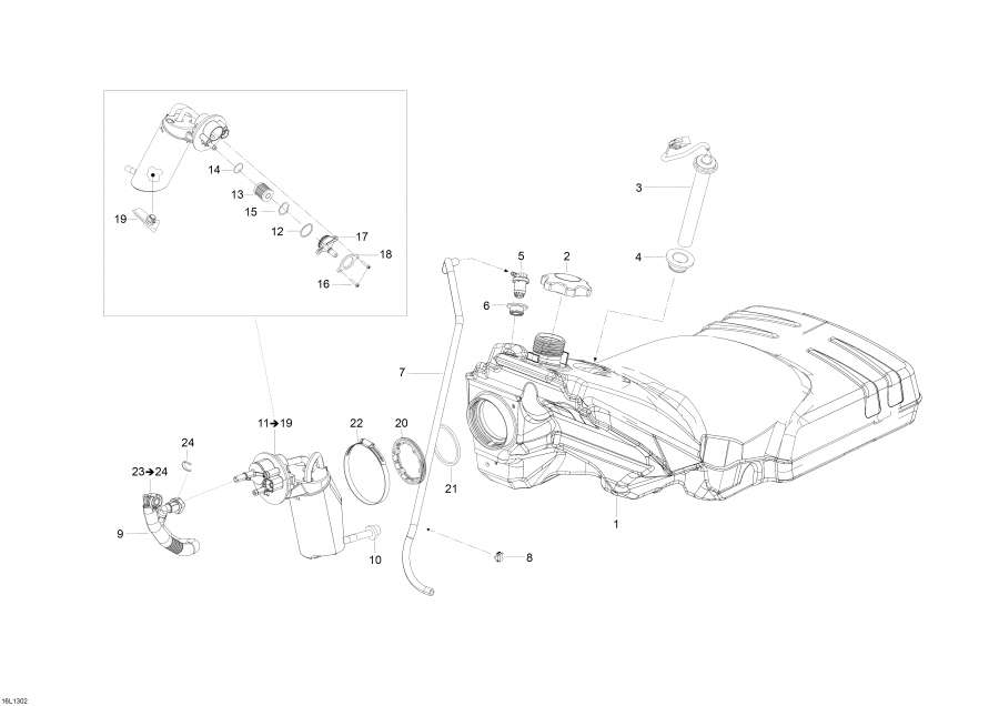 Snowmobiles Lynx  - Fuel System