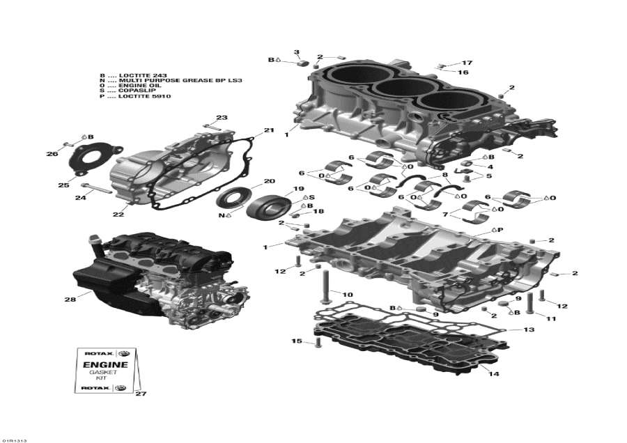 Snowmobiles lynx  -  Block / Engine Block