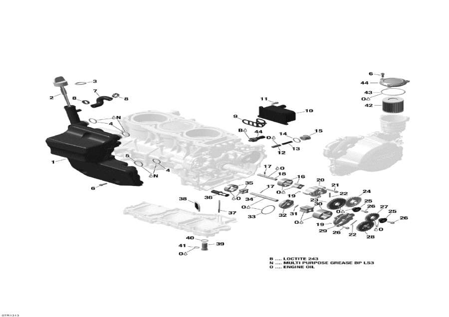 Snow mobile lynx  - ������ ��������� - Engine Lubrication