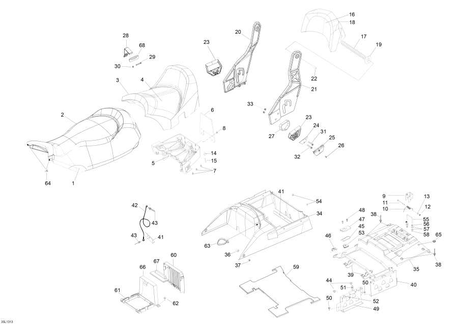 Snowmobile Lynx  - Seat
