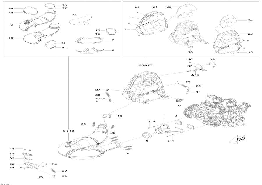 Snow mobile lynx  - Exhaust System