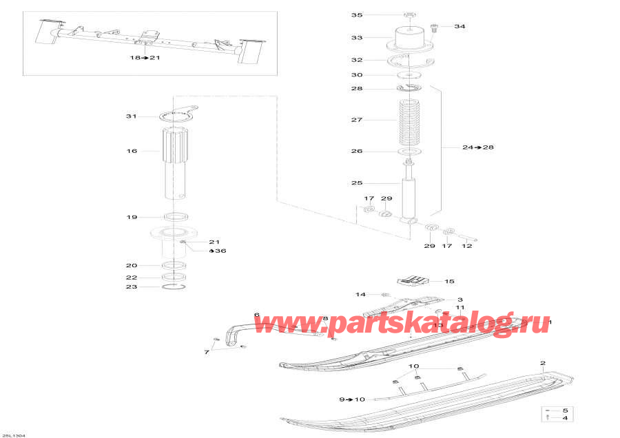  Lynx  - Front Suspension And Ski /    