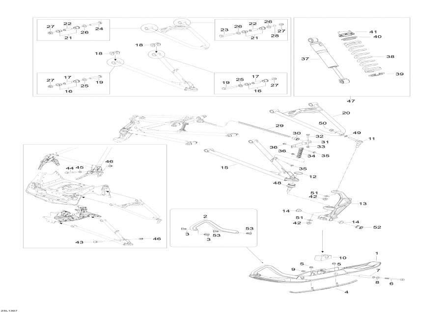 Snow mobile Lynx  - Front Suspension And Ski /    